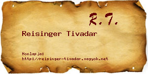 Reisinger Tivadar névjegykártya