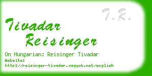 tivadar reisinger business card